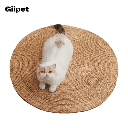 Giipet-ペットマット 天然素材 爪研ぎ ゆったり マルチサイズ ラウンド 猫 爪とぎ 天然素材 耐摩耗 爪研ぎ 猫 耐久 家具傷防止 猫爪とぎ 取り付け簡単 爪とぎマット スクラッチパッド つめとぎシート 爪研ぎ サイザル 猫用 四季対応 ストレス解消 家具保護 ペット用品 