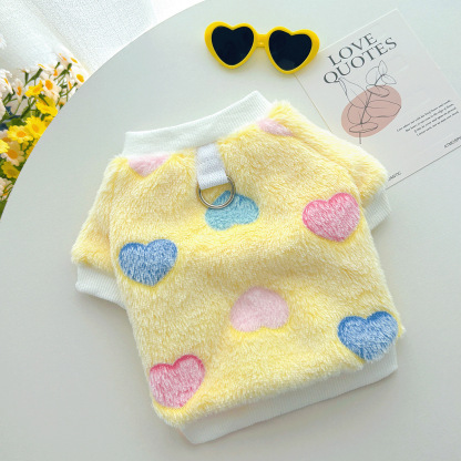 フリースベスト 犬服 秋冬用 あったか ふわふわ 柔らかい もこもこ 肌触り抜群 二重フリース 蓄熱保温 防寒 ドッグウェア 小中型犬 Dリング付き お散歩快適 ぴったりフィット 着脱簡単-Giipet