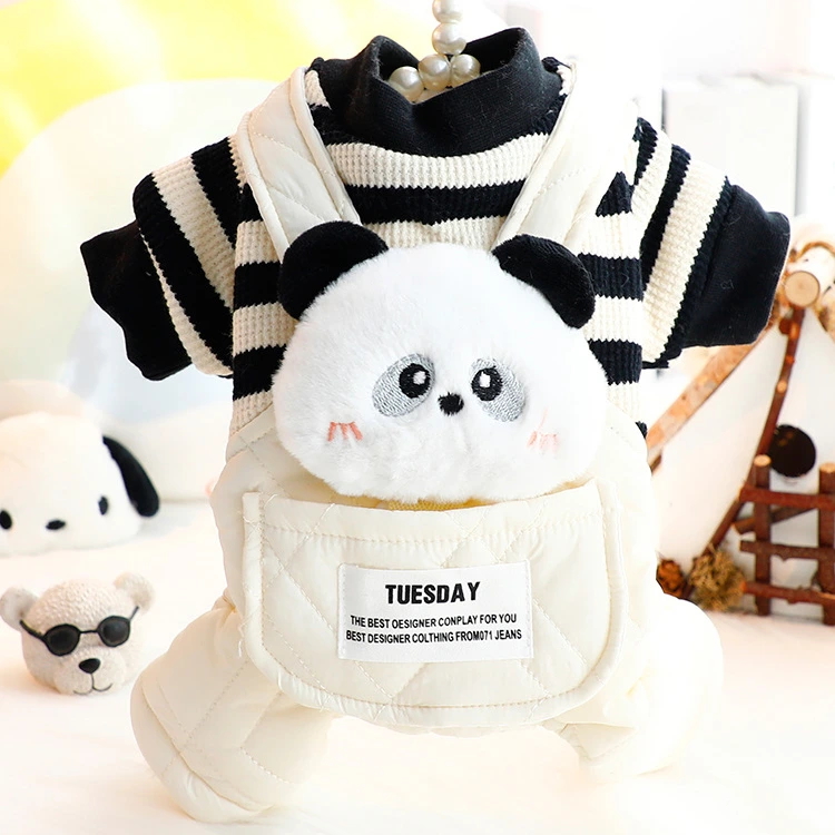 冬用ぬいぐるみ付き防寒ペットウェア ふわふわボア入り 保温防風防水 犬用コート 可愛いデザイン 快適通気性 高品質PP綿使用 伸縮性あり 温度ロック 裏ボア仕様 XS〜XLサイズ対応-Giipet