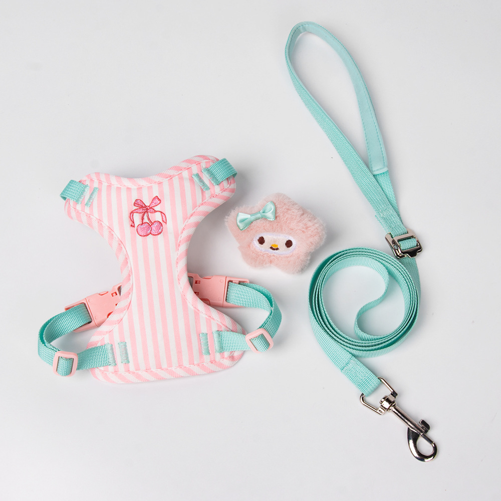 giipet-オールシーズン対応 ボーダー柄 胴輪ハーネス