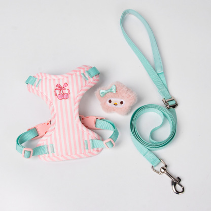 giipet-オールシーズン対応 ボーダー柄 胴輪ハーネス