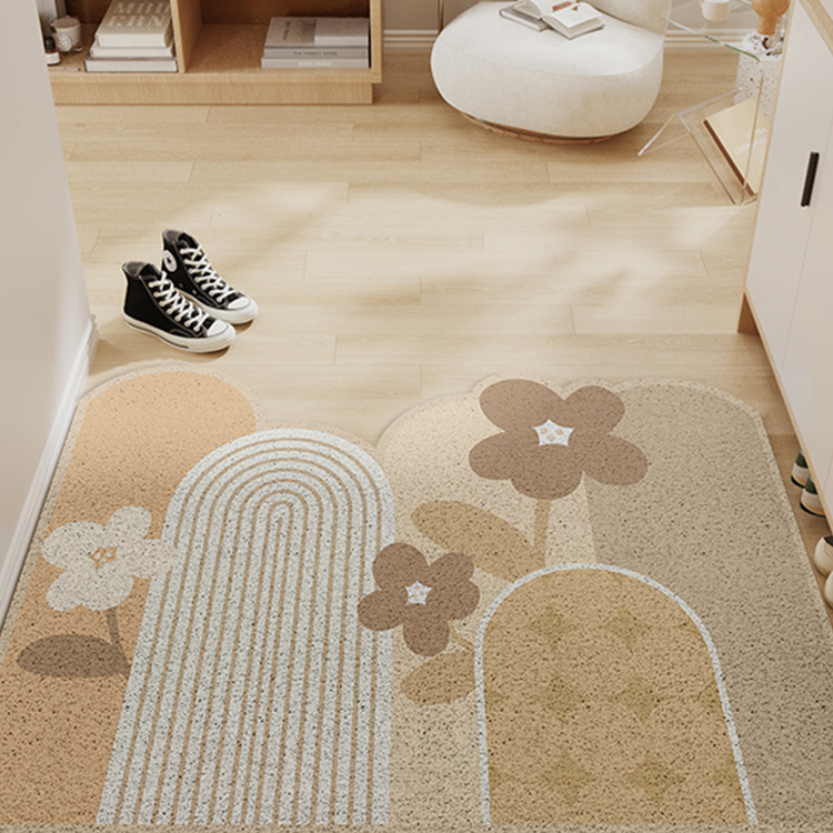 Giipet-シンプルな玄関用シルクループカーペット