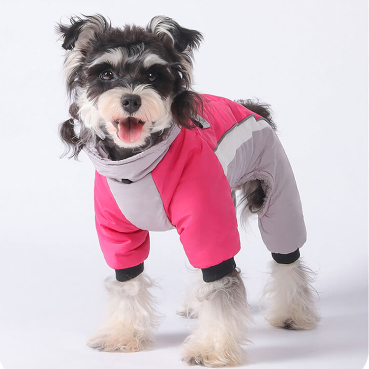 ペット用保温ジャケット 犬服 ドッグウェア 北極ファー ふわふわ裏地 秋冬 防寒 防水 防風 防雪 -30℃対応 保温 軽量 3秒着脱 ストレスフリー 反射材付き 写真映え バイカラー 股下ゆったり 小型犬 中型犬 寒さ対策-Giipet