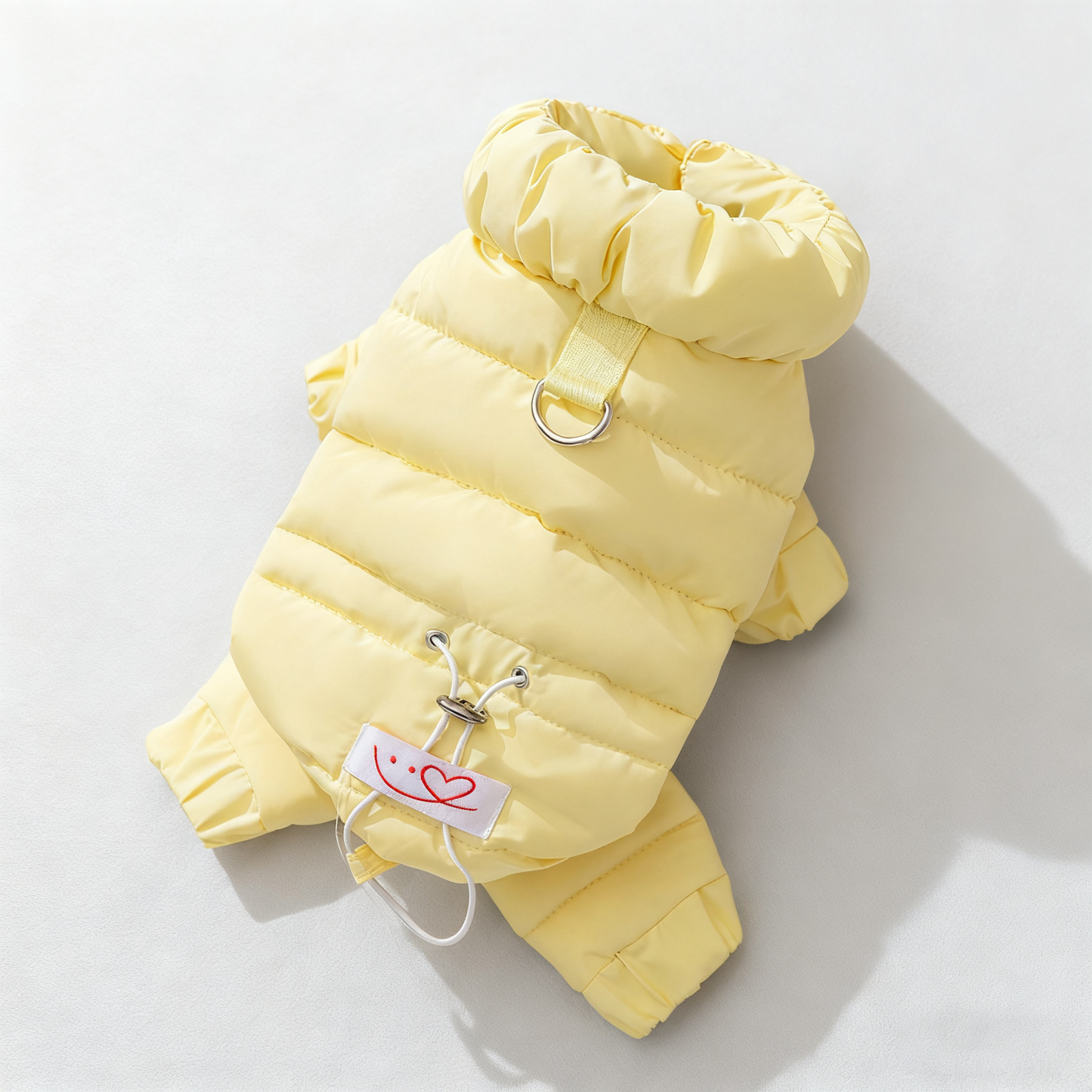 ペット用グラフェン四脚ダウンジャケット 極暖 蓄熱発熱コート -15℃耐寒 撥水 防風 防汚 フルカバー設計 3秒着脱 ドローコード調節可 犬服 冬用 ダックダウン高密度充填 グラフェン裏地 動きやすい軽量設計 リード穴付き-Giipet