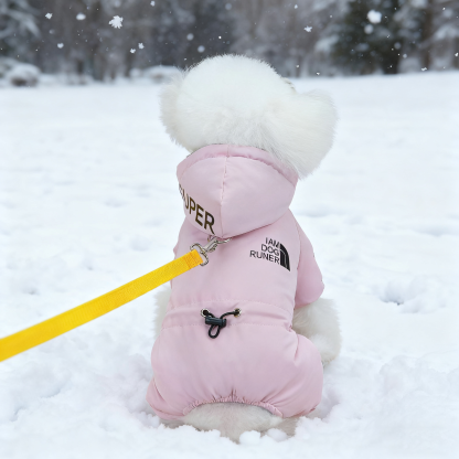 犬用防寒防水ジャケット 秋冬用 極寒対応 ドッグウェア コート アウター 1枚4役 高機能 反射材 リード付き ふわふわ裏起毛 防風 防雪 完全防水 ウォータープルーフ 保温 汚れ防止 泥はね防止 寒さ対策 お散歩 フード付き 小型犬 中型犬 大型犬 S～2XL-Giipet