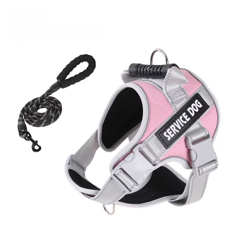 引っ張り防止ペットハーネス 中型犬 大型犬用 頑丈で快適な犬の安全を守るハーネス 軽くて通気性抜群 反射材デザイン 夜間散歩も安心 着脱簡単 調節可能 暴走防止 PVCハンドル