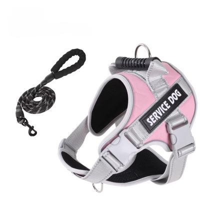 引っ張り防止ペットハーネス 中型犬 大型犬用 頑丈で快適な犬の安全を守るハーネス 軽くて通気性抜群 反射材デザイン 夜間散歩も安心 着脱簡単 調節可能 暴走防止 PVCハンドル