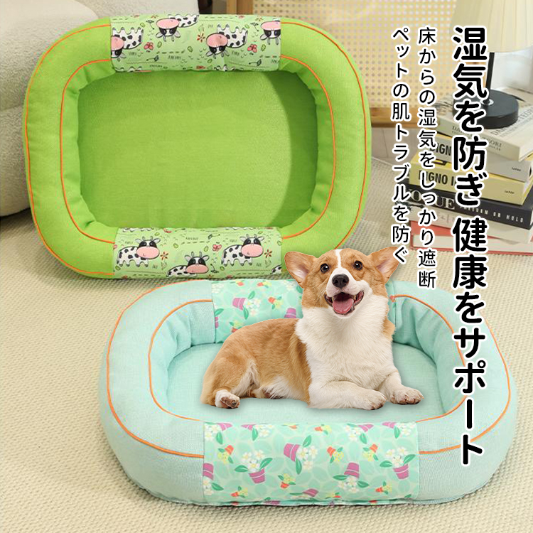 giipet-ボックス形状の高反発綿麻製ペット四季用ベッド