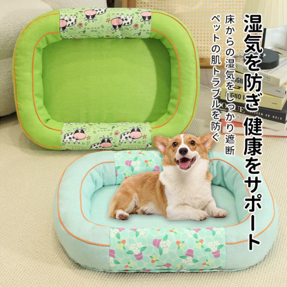 giipet-ボックス形状の高反発綿麻製ペット四季用ベッド