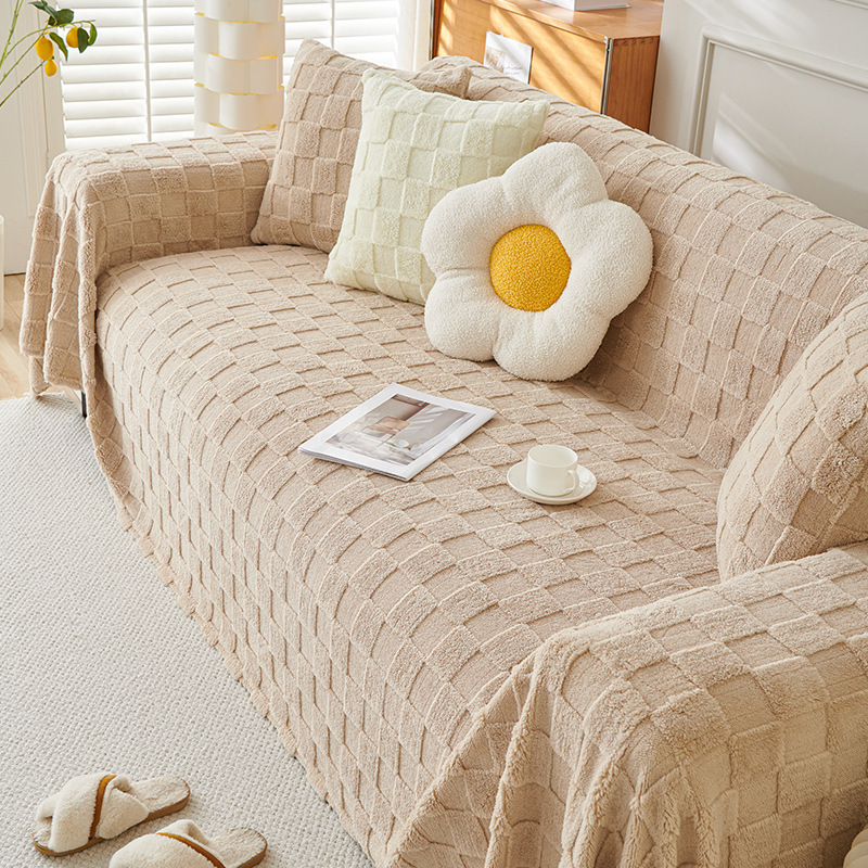 無地厚手ふんわりソファカバー