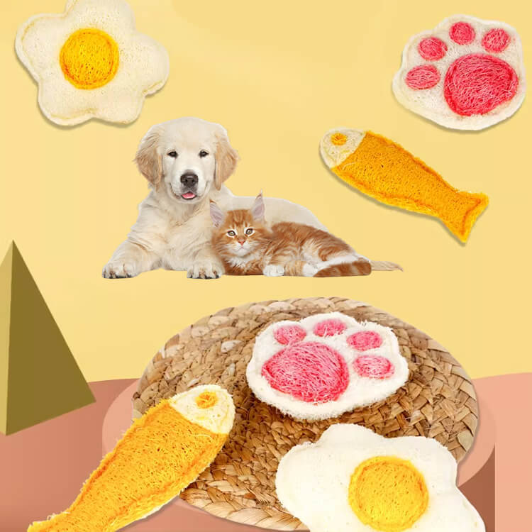 ペットおもちゃ 天然ヘチマ 歯磨き 猫 おもちゃ キャットニップ入り 噛むおもちゃ ストレス解消 歯垢除去 運動不足解消 植物繊維 安全 丈夫 一人遊び 室内 猫用玩具 清潔 衛生的