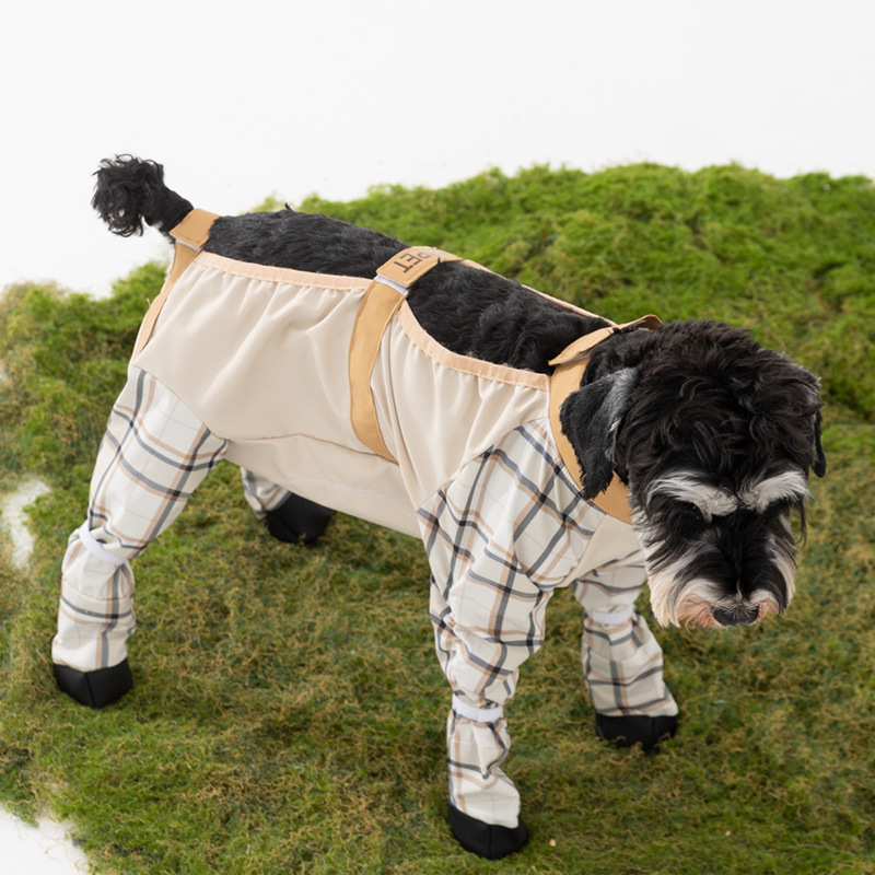 犬用防汚防水レッグカバー ペット足保護カバー 滑り止め 耐久性 マジックテープ 撥水コーティング 汚れ防止 夜間反射テープ お散歩安心設計 ストレスフリー 全カバー 小型犬 中型犬 大型犬 おしゃれ