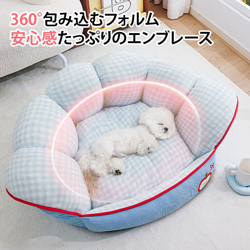 多機能半密閉型ドッグハウス 2WAY変形ペットハウス ペットベッド 秋冬 オールシーズン あったか 保温 ぽかぽか 蓄熱 ふかふか 厚手コーデュロイ 冷気ブロック 洗える 取り外しクッション リラックス 癒し系 犬猫兼用 小型犬 中型犬 滑り止め コンパクト収納 インテリア映え-Giipet