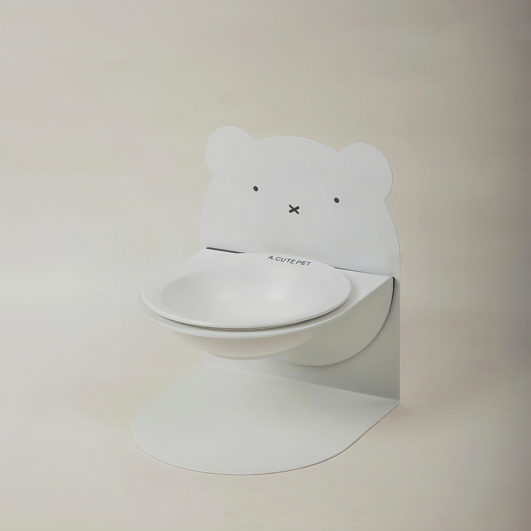 磁石付きセラミック製ペット用食器 分体式デザイン 角度＆高さ調節可能 首の負担軽減 丸洗い 滑り止め 食事姿勢最適 小型犬 子猫 シニア猫 マンチカン ペルシャ猫対応 耐久性抜群 高級感 汚れにくい 衛生 安心安全-Giipet