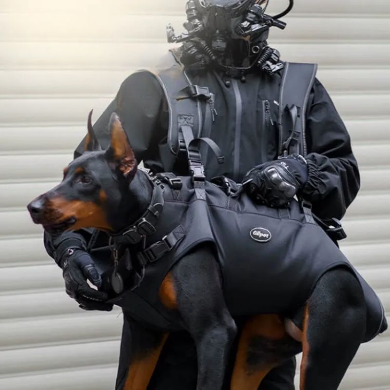 Giipet-ペットスリング ペット バッグ 抱っこ紐 犬猫兼用 大型犬 キャリーバッグ メッシュネット 飛び出し防止防災