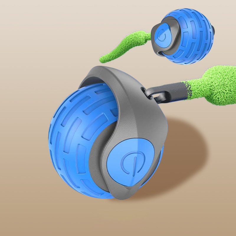 ペット用電動ボール 天然ゴム 猫 犬 おもちゃ 健康無毒 静音 Type-c充電式 ペット用ボール 運動不足 ストレス解消 中小型犬に適用 -Giipet