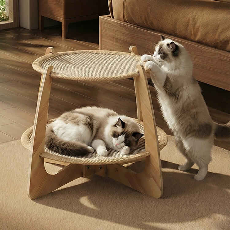 剣麻二層通気 円台ペットベッド