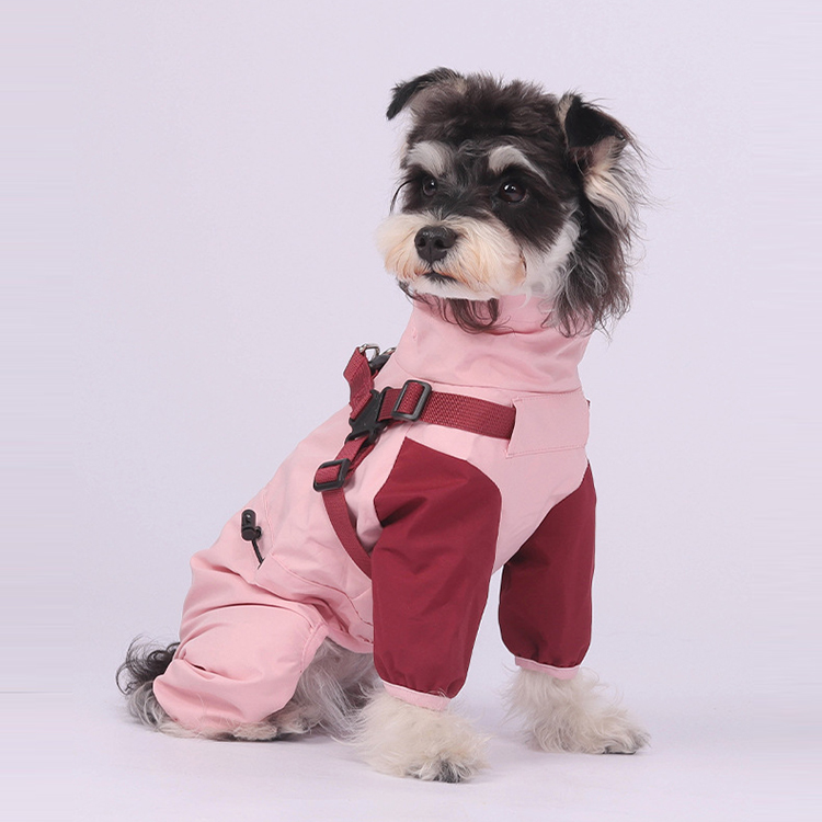 giipet-リード付きペット用4本脚レインコート