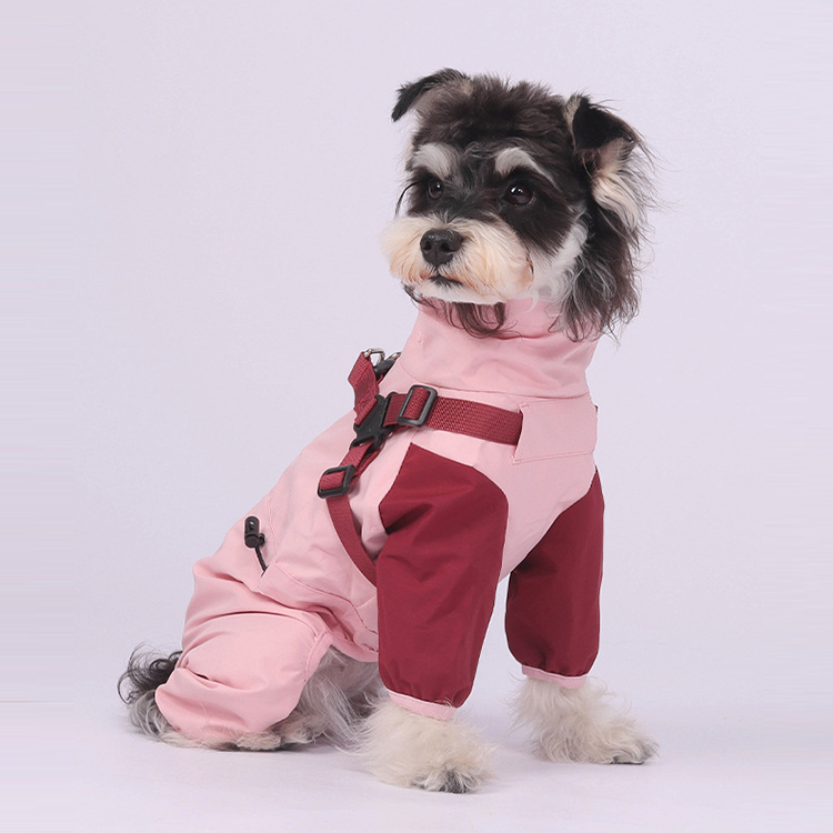 giipet-リード付きペット用4本脚レインコート