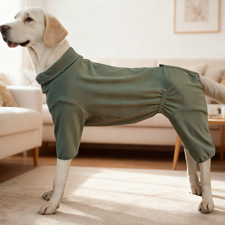 犬猫兼用蓄熱保温フルカバーパジャマ 秋冬用 しっかり暖かい 防寒着 寒さ対策 サイズ調整自在 伸縮素材 ぴったりフィット 調節可能 4本脚カバー ズレない 抜け毛防止 着脱簡単 ストレスフリー 7サイズ対応 小型犬 中型犬 大型犬 子犬-Giipet