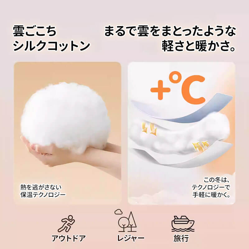 小型犬用ダウン風あったかベスト 秋冬新作 360°ストレッチ ストレスフリー 瞬間+5.5℃保温 超軽量 防風撥水 締め付け感ゼロ 雲ごこちフィット シルクコットン使用 犬服 寒さ対策-Giipet