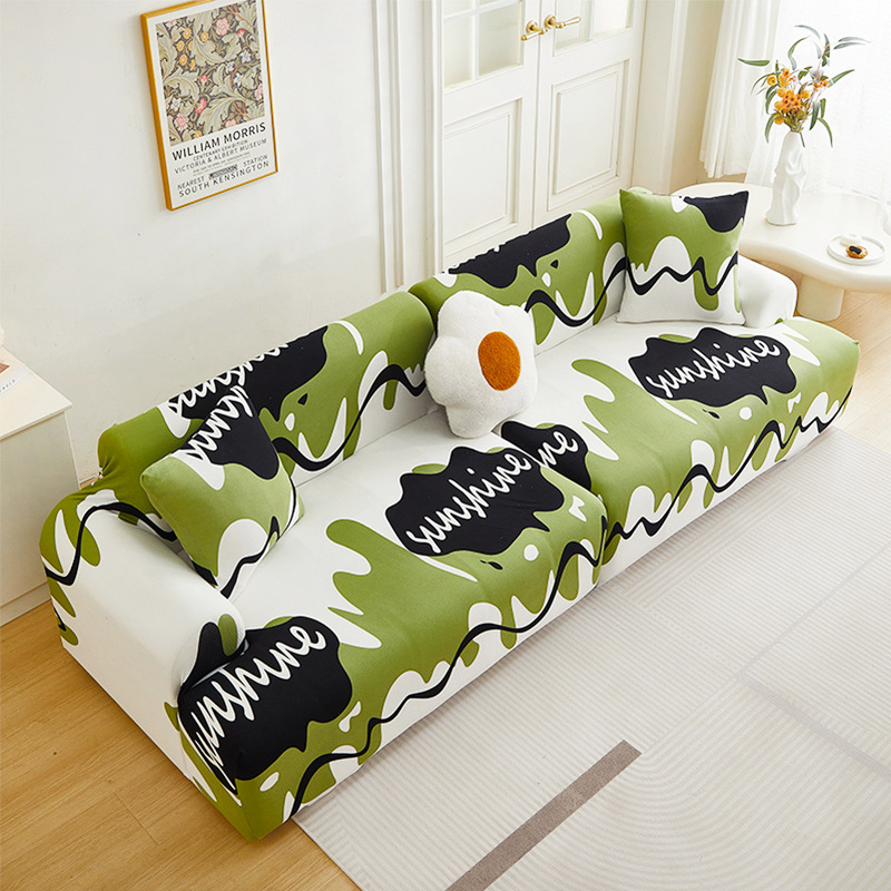 北欧涼感ソファカバー 幾何学アート 暑さ対策 ひんやり 接触冷感 レトロモダン  おしゃれ 伸縮性抜群 ストレッチ ペット対応 傷防止 引っかきに強い 毛がつきにくい 丸洗いOK ソファー保護カバー 蒸れない