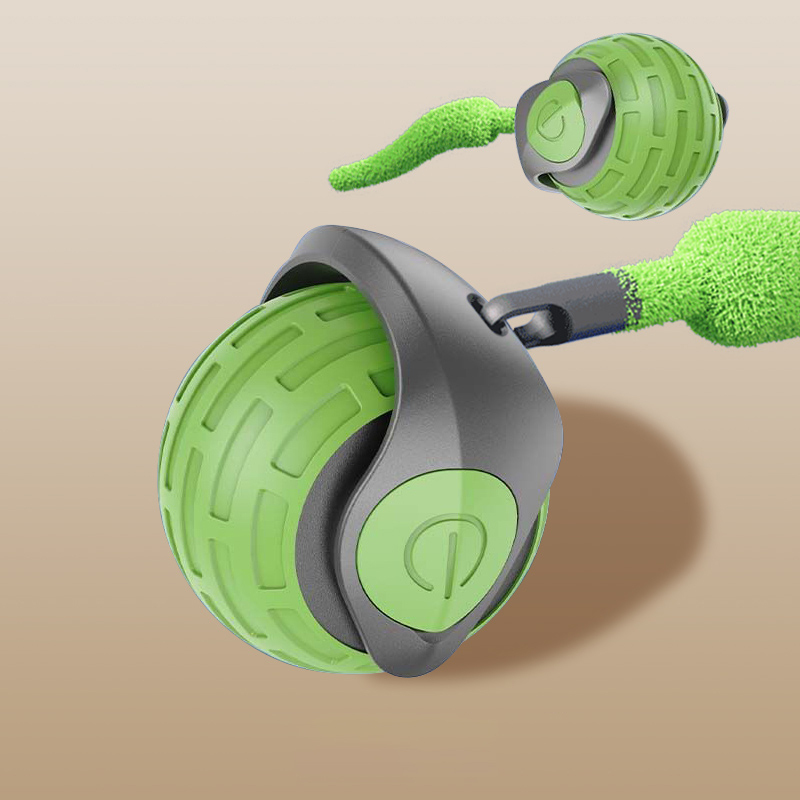 ペット用電動ボール 天然ゴム 猫 犬 おもちゃ 健康無毒 静音 Type-c充電式 ペット用ボール 運動不足 ストレス解消 中小型犬に適用 -Giipet