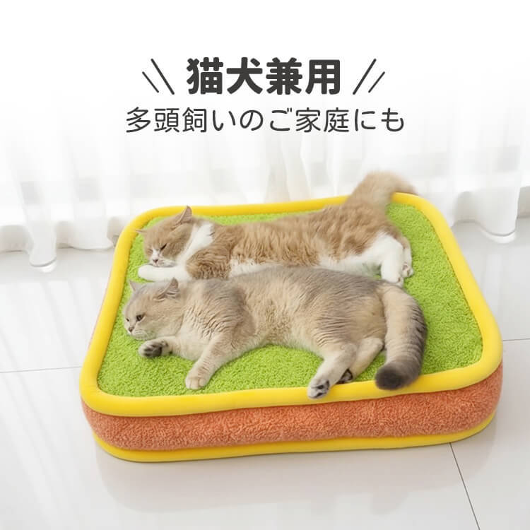 ドーパミン風ペットベッド 四角型 多頭飼い対応 ふわふわもちもち超高反発クッション 洗える オールシーズン 猫犬兼用 大型犬対応 持ち運び簡単 大空間 広々スペース 汚れにくい