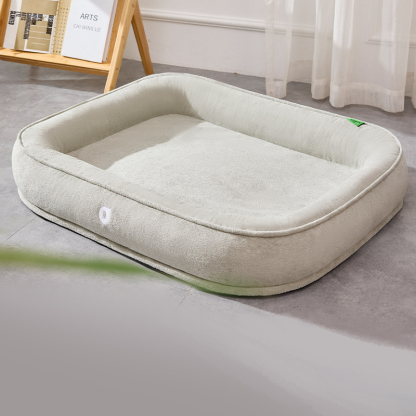 洗えるペットソファベッド 犬猫兼用 撥水防水加工 ショートパイル生地 爪とぎ防止 滑り止め オールシーズン ふわふわ雲触感 上質な眠り 多頭飼い 大型犬ゆったり 高反発ウレタン 脊椎保護