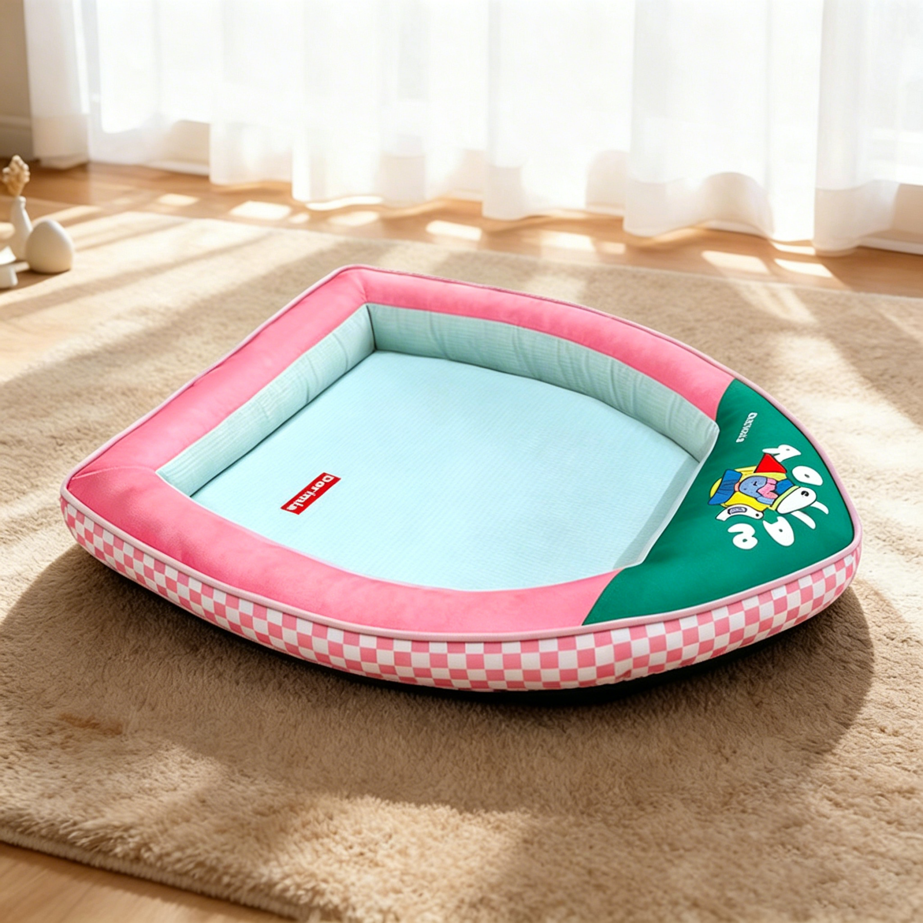 船型ペットベッド 接触冷感 ひんやり 夏用 アイスビーズ素材 クール 四季通用 拨水加工 通気性 蒸れない ネックサポート 顎乗せ 熟睡 丸洗い可能 滑り止め 猫 小中型犬 暑さ対策 涼しい