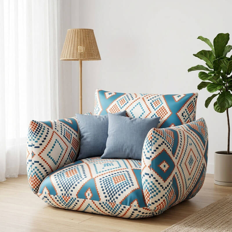 北欧涼感ソファカバー 幾何学アート 暑さ対策 ひんやり 接触冷感 レトロモダン  おしゃれ 伸縮性抜群 ストレッチ ペット対応 傷防止 引っかきに強い 毛がつきにくい 丸洗いOK ソファー保護カバー 蒸れない