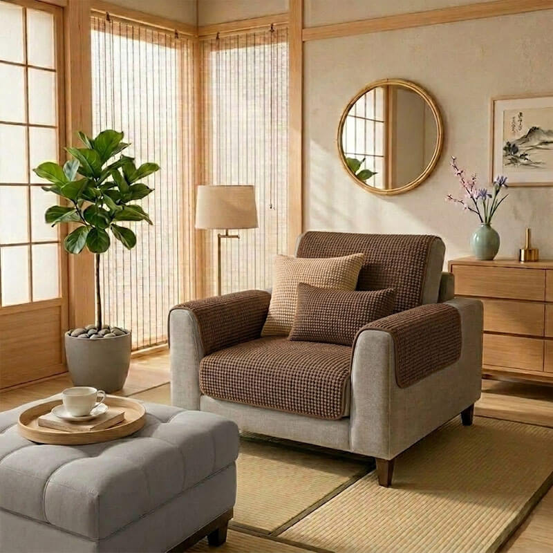 ソファクッション リネン調 麻風 通気性抜群 高密度織り 肌触り良い マルチカバー ソファカバー 傷防止 汚れ防止 ペット用品 犬猫対策 滑り止め付 丸洗いOK 洗える 四季通用 職人仕立て 北欧 おしゃれ