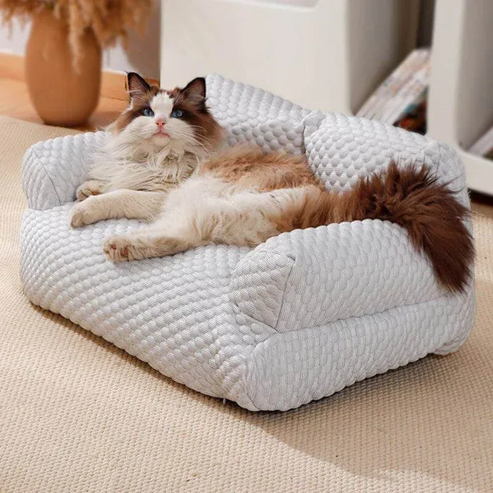giipet-ペットベッド　ソファ　犬　猫　接触冷感　ひんやり　熱中症対策　体圧分散　お手入れ楽々　超耐荷重　かわいい