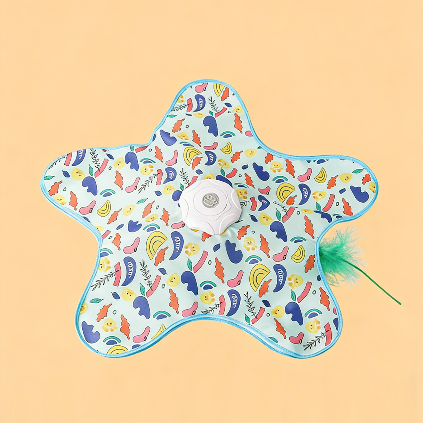 猫用電動おもちゃ 自動 ひとり遊び ネコ ヒトデ型 360度回転 ランダム 3段階スピード 運動不足解消 ストレス解消 静音設計 子猫 成猫 留守番 安全素材 かわいい インテリア