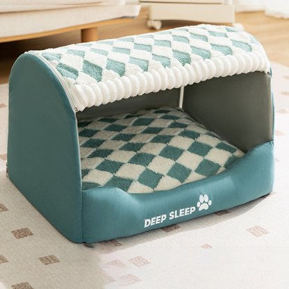 Giipet-引き出し型ペットベッド 犬 猫 ペット ベッド 通年 オールシーズン 洗える かわいい おしゃれ 小型犬 中型犬 大型犬 クッション(グレー, L)