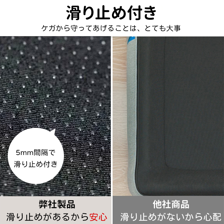 Giipet-大型ペットベッド クッション 洗える L ペットソファーベッド ふわふわ 犬寝床 防水 滑り止め 老犬介護 床ずれ 防止 通年使用 冬/夏 秋田犬 中型犬 小型犬の多頭飼い グレー