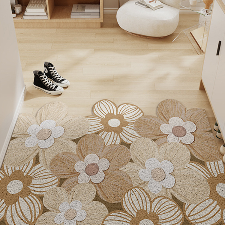 Giipet-シンプルな玄関用シルクループカーペット