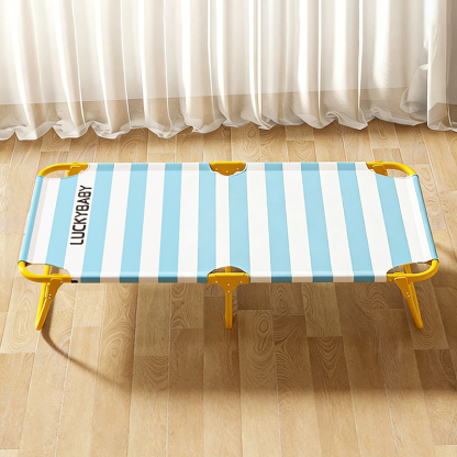 広ストライプペット用行軍ベッド 折りたたみ式 60kg耐荷重 頑丈 丈夫 通気性 涼しい 接触冷感 暑さ対策 蒸れない 湿気対策 高床式 大型犬 シニア犬 お手入れ简单 ストライプ柄 おしゃれ アウトドア レジャー