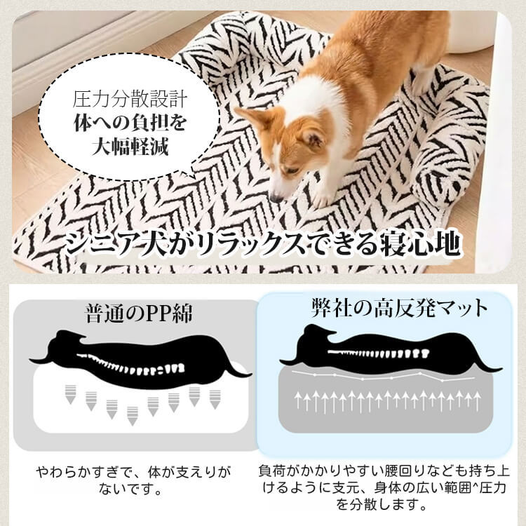 半囲いソファクッション ベッド 保护 1枚2役 多機能マット 復元率98%以上 ヘタリに強い 耐摩耗 引っ掻きに強い アルミ箔层 保温性 蒸れない 足腰・関節サポート 低め設計 介護犬対応 カバー取り外し可 清潔 洗える 大サイズ