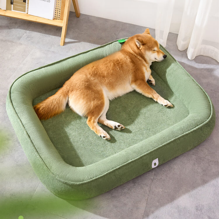 洗えるペットソファベッド 犬猫兼用 撥水防水加工 ショートパイル生地 爪とぎ防止 滑り止め オールシーズン ふわふわ雲触感 上質な眠り 多頭飼い 大型犬ゆったり 高反発ウレタン 脊椎保護