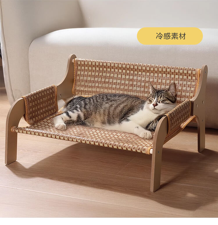 Giipet-木製猫用ソファ 木製家具 爪とぎ防止 すのこ加工