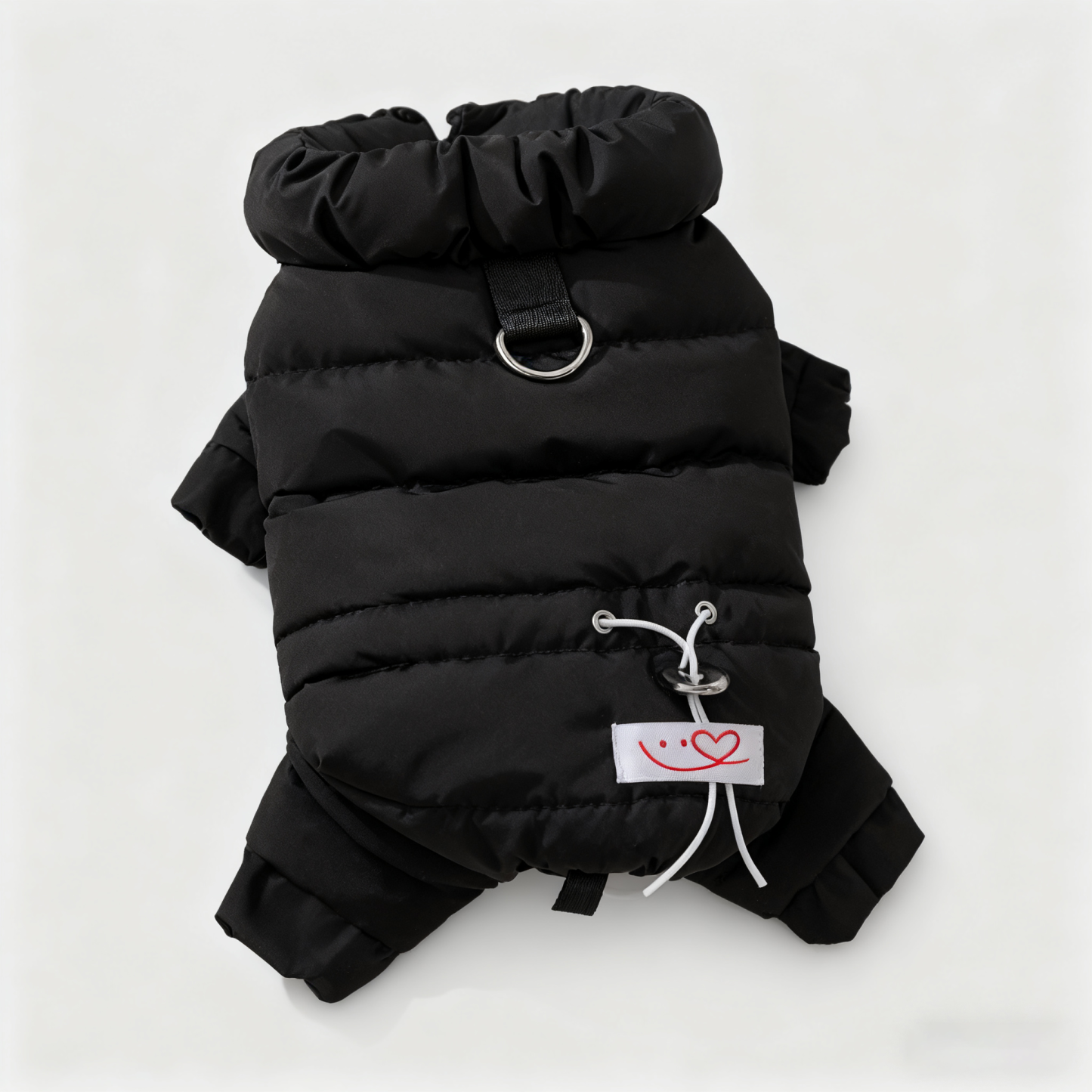 ペット用グラフェン四脚ダウンジャケット 極暖 蓄熱発熱コート -15℃耐寒 撥水 防風 防汚 フルカバー設計 3秒着脱 ドローコード調節可 犬服 冬用 ダックダウン高密度充填 グラフェン裏地 動きやすい軽量設計 リード穴付き-Giipet