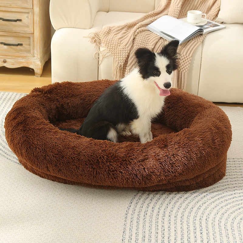 Giipet-超大型 ペット用 ベッド クッション 犬 ベッド 人間兼用ドッグベッド 毛布 枕付き 多頭飼い 大型 中型 小型 猫犬 高齢犬 子犬 猫 寝心地 柔らかい ふわふわ 暖かい 通年用 取り