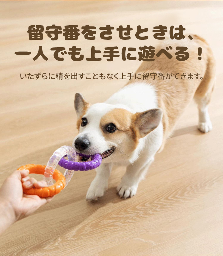 Giipet-犬用噛むおもちゃ TPR耐久素材 デンタルケア 歯を傷つけ