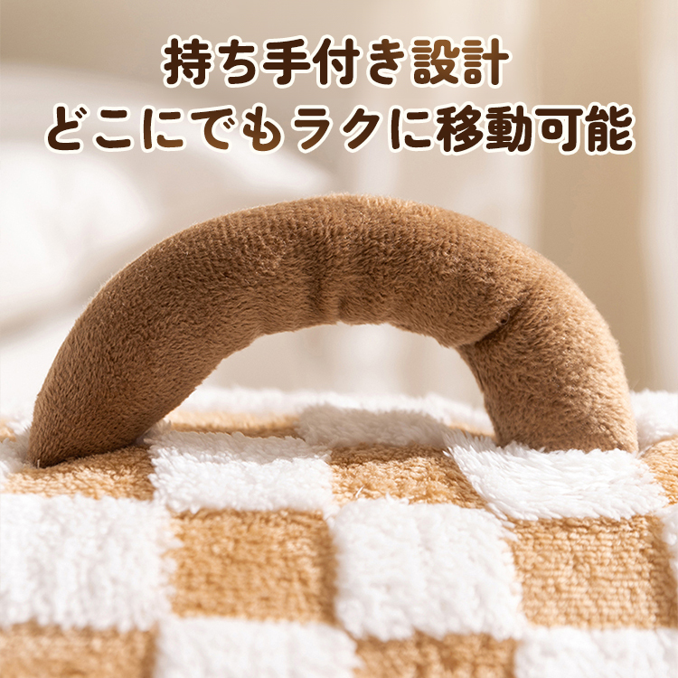 マカロンペットベッド ドーム型 4Dクラウドフリース構造 サーマル素材採用 蓄熱保温 ポカポカ 厚手ふっくら高弾力性 型崩れなし 両面クッション仕様 リネン風生地で通気爽快 オールシーズン対応 持ち手付き 小型犬 中型犬 猫 多頭飼い-Giipet