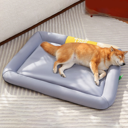ツートーン防水ペットマット 高反発クッション 犬猫用オックスフォード布ベッド 防湿滑り止め 耐久性抜群 お手入れ簡単 多頭飼い対応 広々快適設計 オールシーズン対応