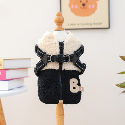 ハーネス一体型ドッグウェア 冬用 極暖シープボア 裏フリース 犬服 着る毛布 防寒保温 寒さ対策 スタンドネック 背中開きジッパー 3秒装着 頭を通さない ストレスゼロ 着脱簡単 ダブルDカン 反射材 夜道も安心 脱げにくい 上質刺繍 高級感 写真映え 丸洗いOK 洗濯機対応 小型犬 中型犬 大型犬