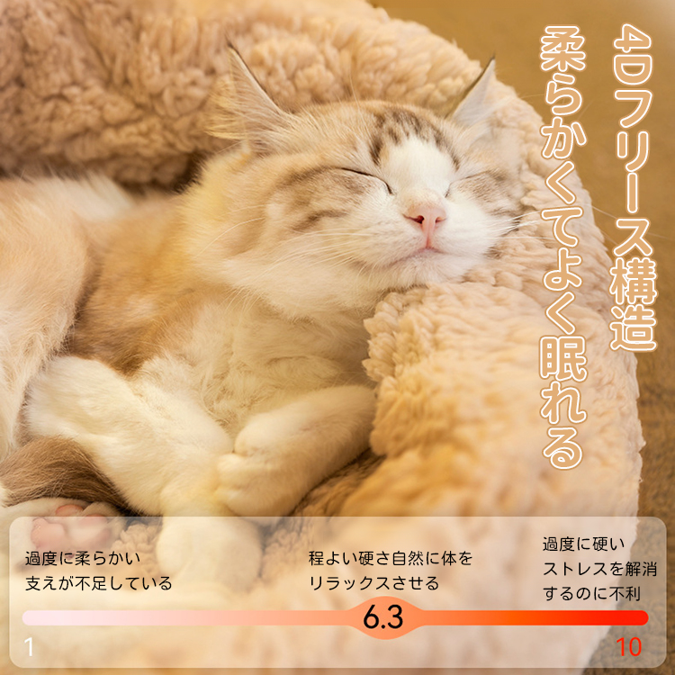 Giipet-猫用ベッド 猫 犬 ベッド 50×50cm クッション ふわふわ