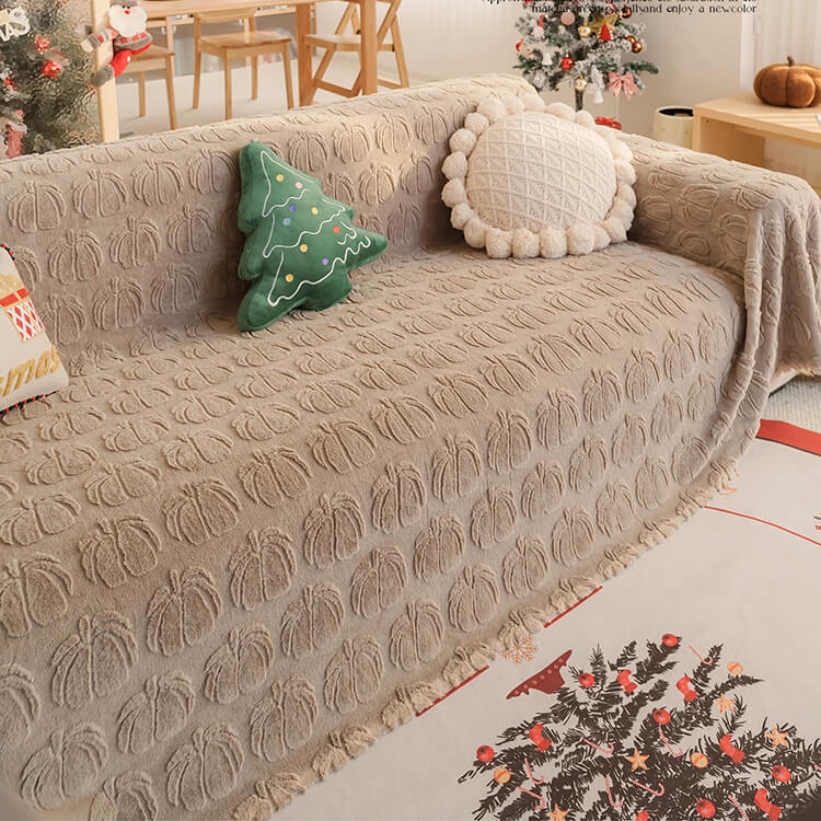 ラビットファー調ソファーカバー 極厚1000g 蓄熱保温 冬 暖かい もちふわ 猫なで心地 抗菌Aレベル 防ダニ 抜け毛ゼロ 毛玉防止 洗える マルチブランケット ホルムアルデヒド・蛍光剤フリー-Giipet