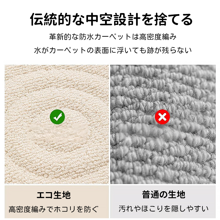 Giipet-防水防汚カーペット ラグ ラグマット 滑り止め 洗える 防ダニ 抗菌 防臭 オールシーズン 床暖房 ホットカーペット対応 簡単に掃除 おしゃれ 北欧 フランネルラグ  